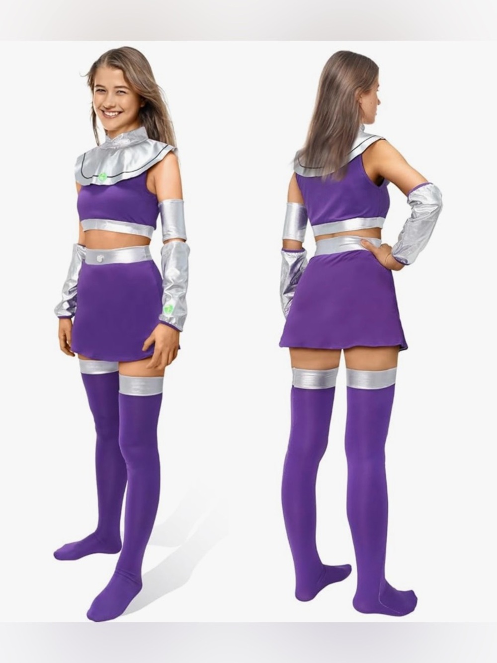 STARFIRE Purple and Silver Cosplay / Costume Women’s Sz Small